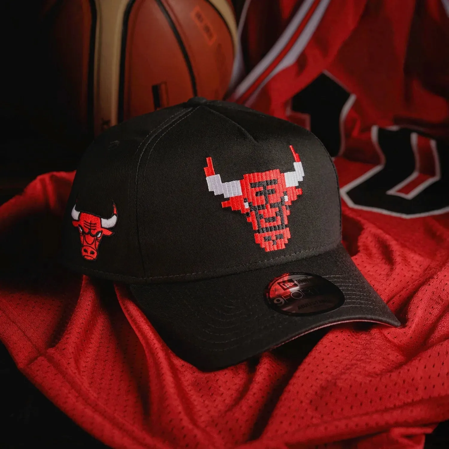Must-Shop Sale New Era 9Forty A-Frame Mlb Chicago Bulls Pixel Logo / Grey Uv Snapback