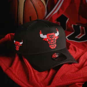 Must-Shop Sale New Era 9Forty A-Frame Mlb Chicago Bulls Pixel Logo / Grey Uv Snapback