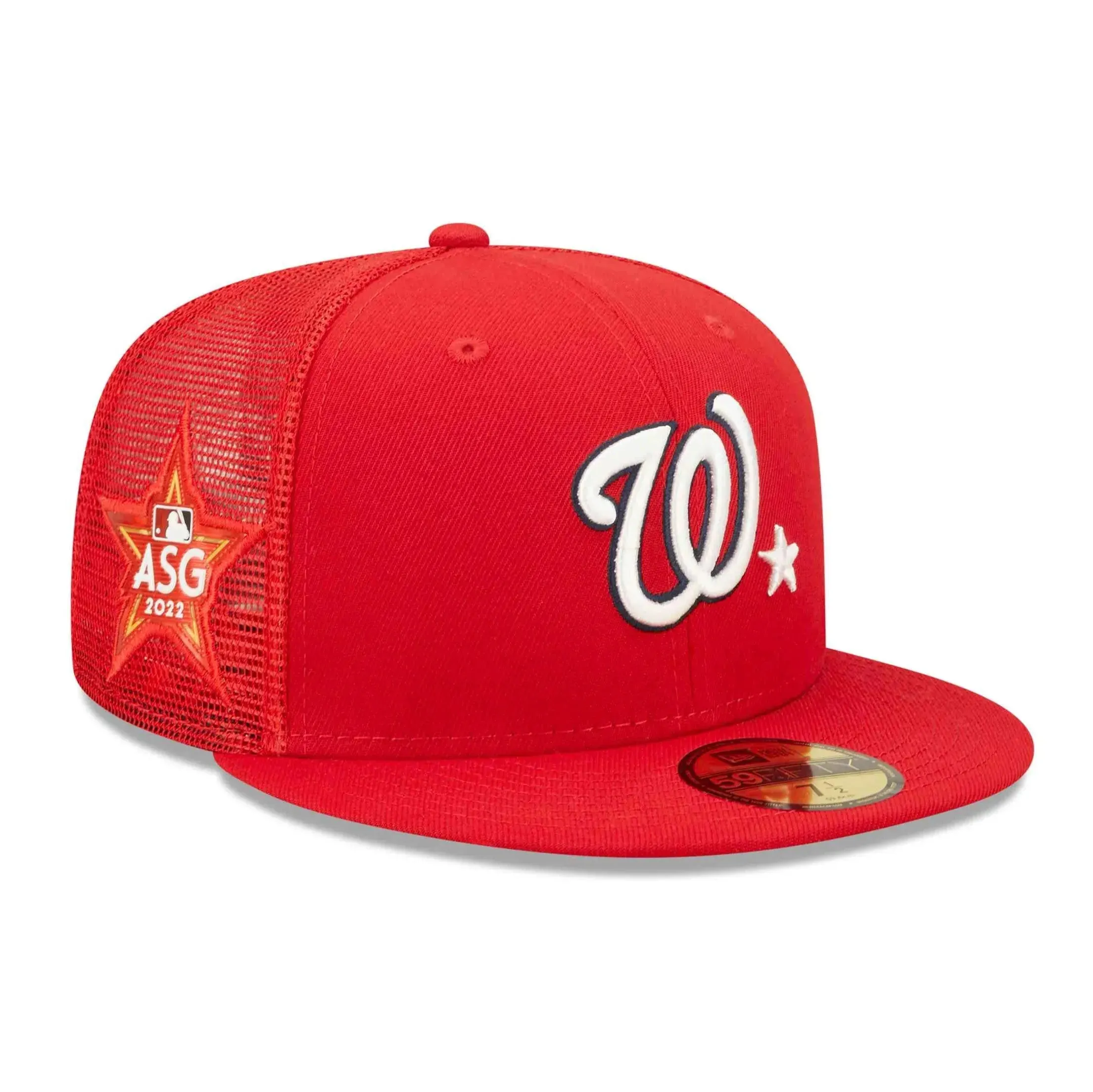 Dont Miss Out! New Era 59Fifty Mlb Washington Nationals All Star Game 2022 Red / Tropic Red Uv Fitted Trucker Cap
