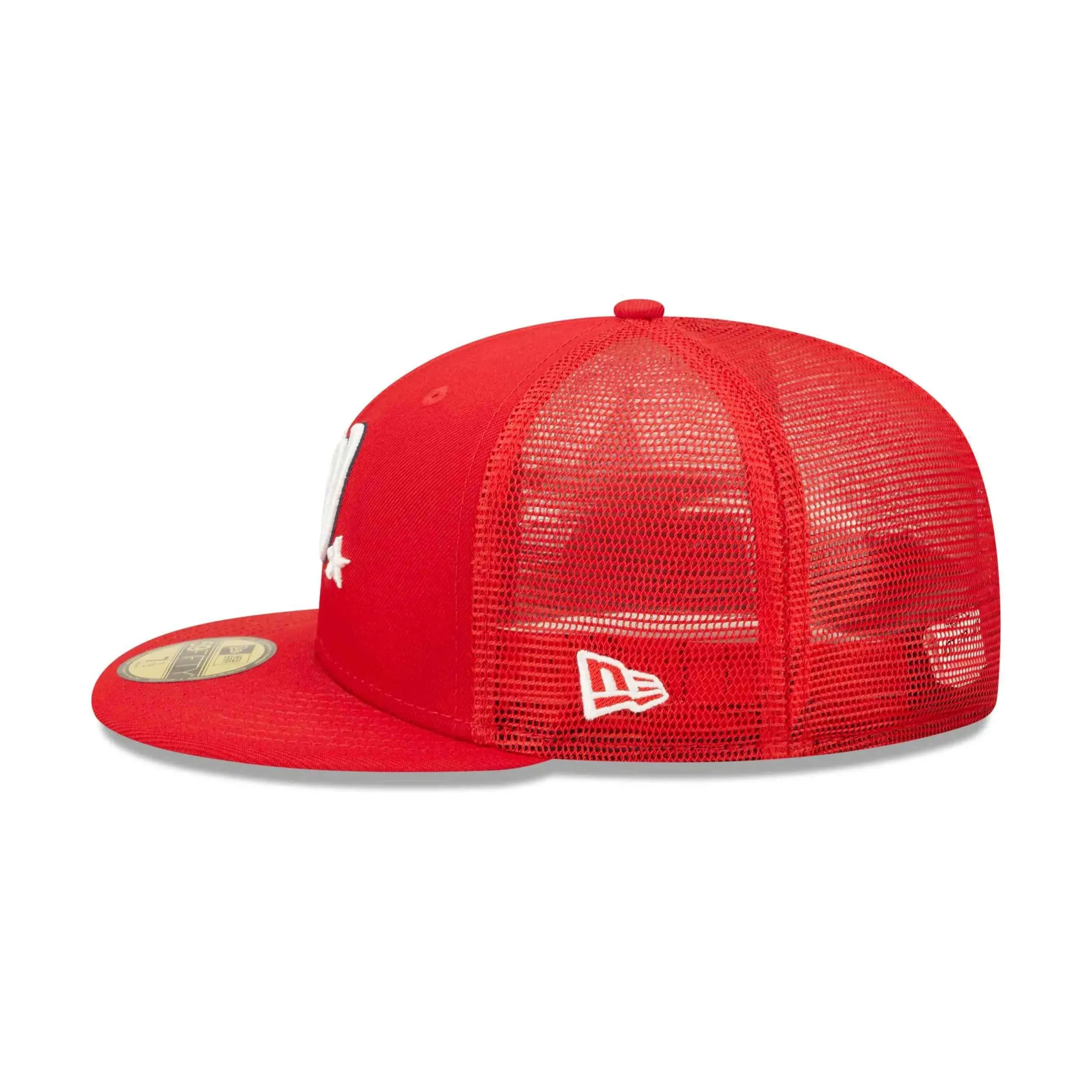 Hot Offer Frenzy Hot Deals Today New Era 59Fifty Mlb Washington Nationals All Star Game 2022 Red / Tropic Red Uv Fitted Trucker Cap