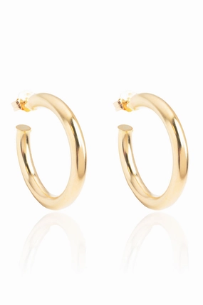 Medium Chunky Hoop Earrings In Yellow Gold Online Exclusive Deal Must-Have Deals