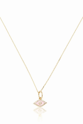 Weekend Specials Rose Eye Necklace In Yellow Gold