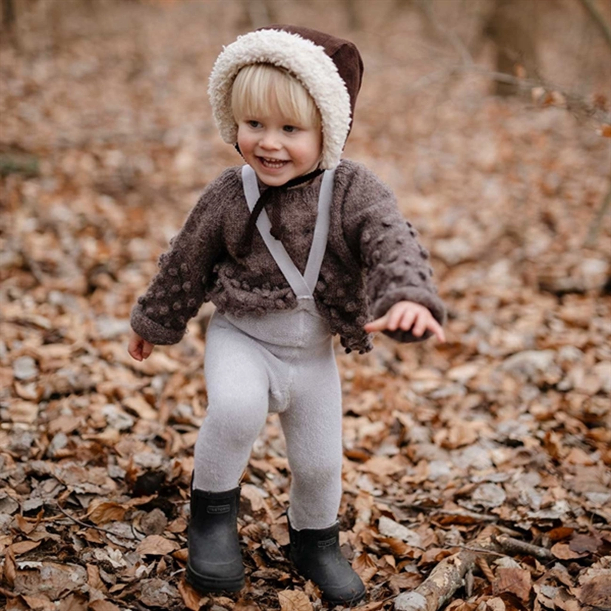 Silly Silas Teddy Warmy Footed Tights Grey Todays Special Savings