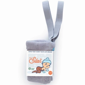 Hot Discount Deal Silly Silas Teddy Warmy Footed Tights Grey