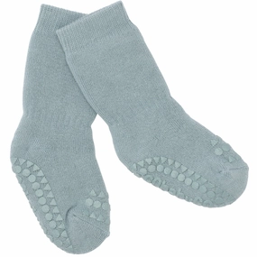 Gobabygo Dusty Blue Non Slip Socks Organic Cotton Perfect Gift Sale