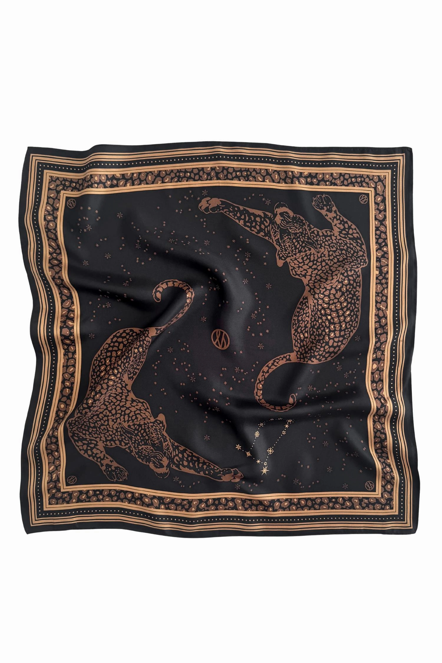Mega Sale Now Gemini Scarf 65 Cm. Black & Mocha Mousse