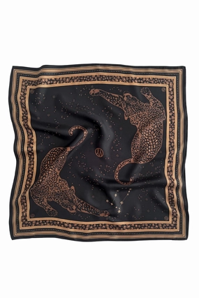 Mega Sale Now Gemini Scarf 65 Cm. Black & Mocha Mousse