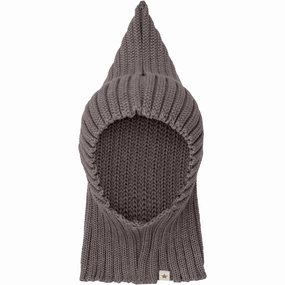 Huttelihut Brown Melange Balaclava Pixie Wool Knit Special Deal Frenzy Dont Miss This Offer