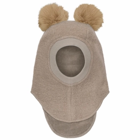 Huttelihut Camel Melange Balaclava Wool Alpaca Pompoms Special Steal Event