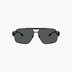 Men'S Versace Matte Black Dark Grey Sunglasses Dont Wait! Save Dont Miss These Savings
