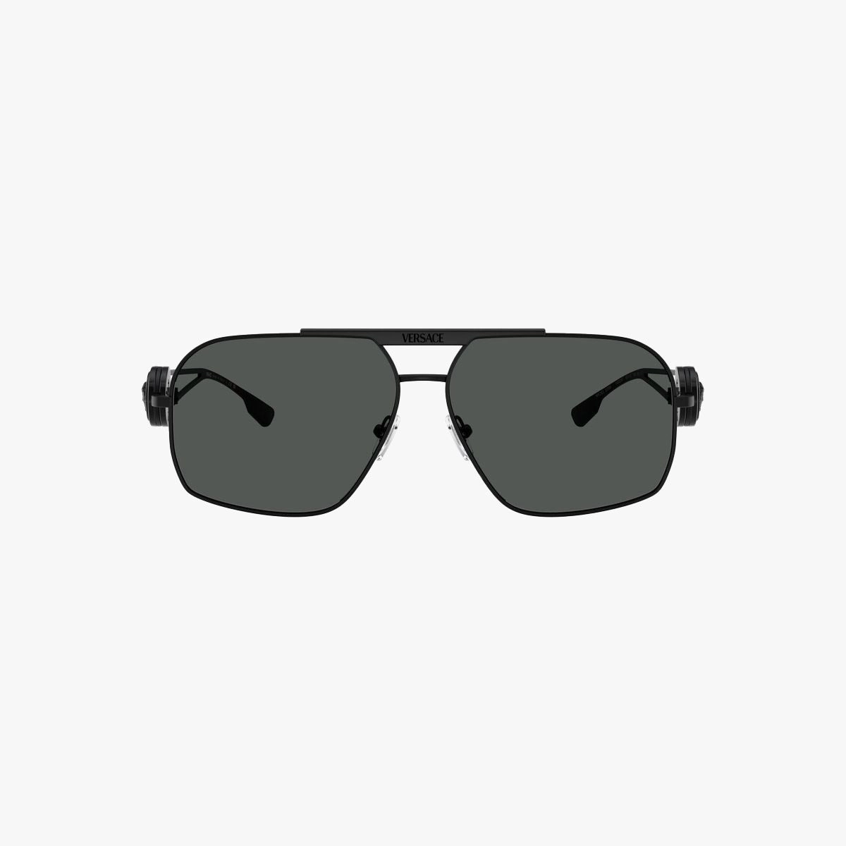 Men'S Versace Matte Black Dark Grey Sunglasses Dont Wait! Save Dont Miss These Savings