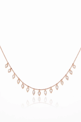 Online Exclusive Deal Diamond Drops Necklace In Rose Gold