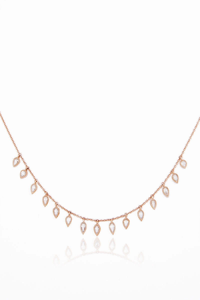 Online Exclusive Deal Diamond Drops Necklace In Rose Gold