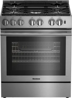 Blomberg 30" Gas Pro Style Slide-In Range - Stainless - BGR30522CSS
