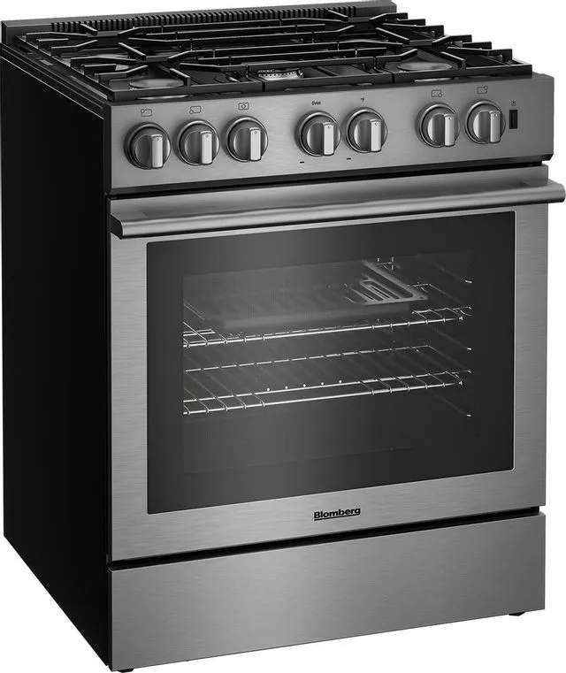 Blomberg 30" Gas Pro Style Slide-In Range - Stainless - BGR30522CSS