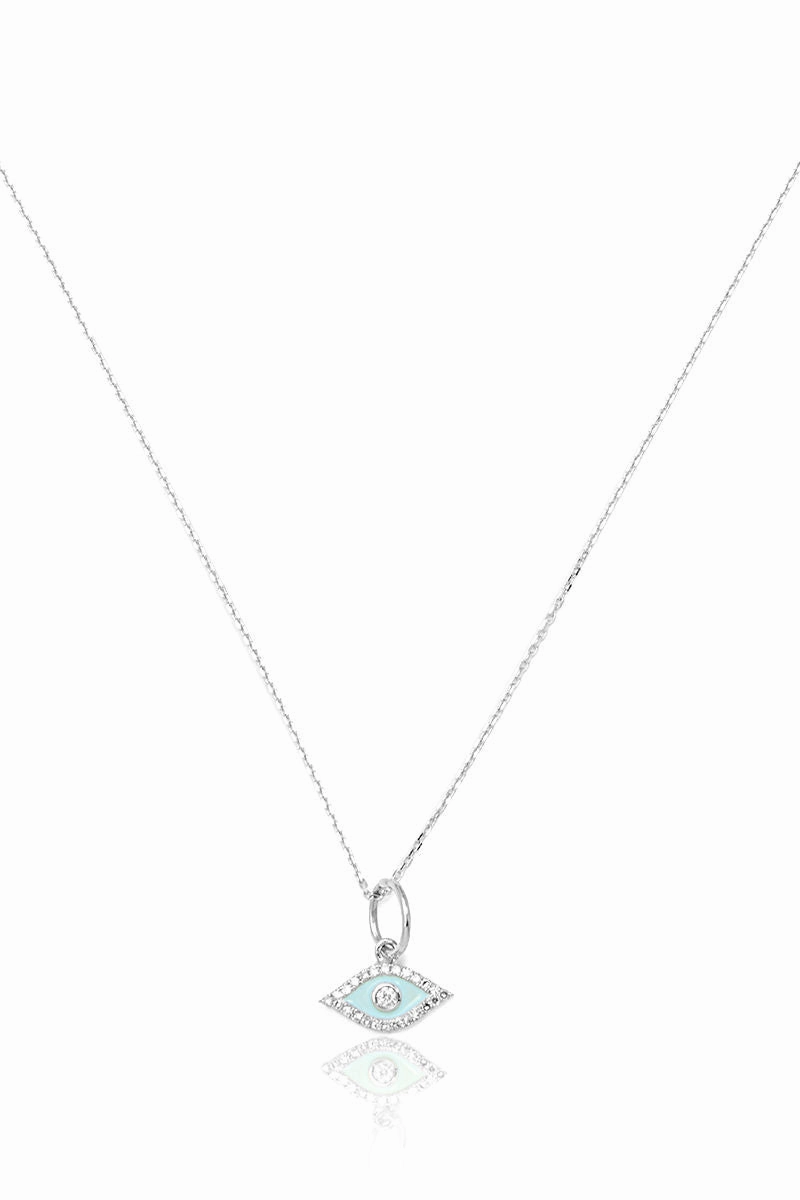 Special Deal Frenzy Blue Eye Necklace In Sterling Silver