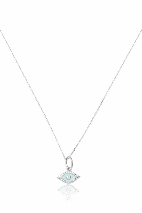 Special Deal Frenzy Blue Eye Necklace In Sterling Silver
