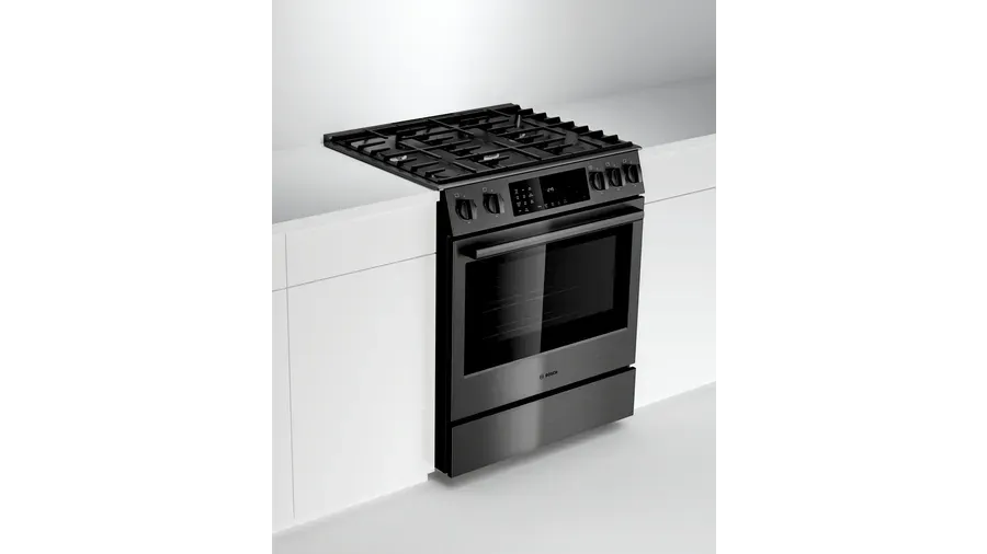 Bosch 800 Series Gas Slide-in Range - Black Stainless - HGI8046UC