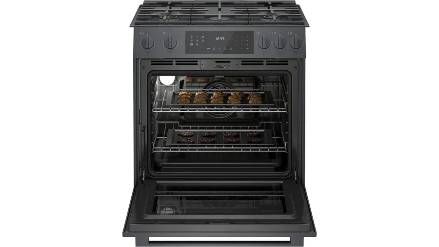 Bosch 800 Series Gas Slide-in Range - Black Stainless - HGI8046UC