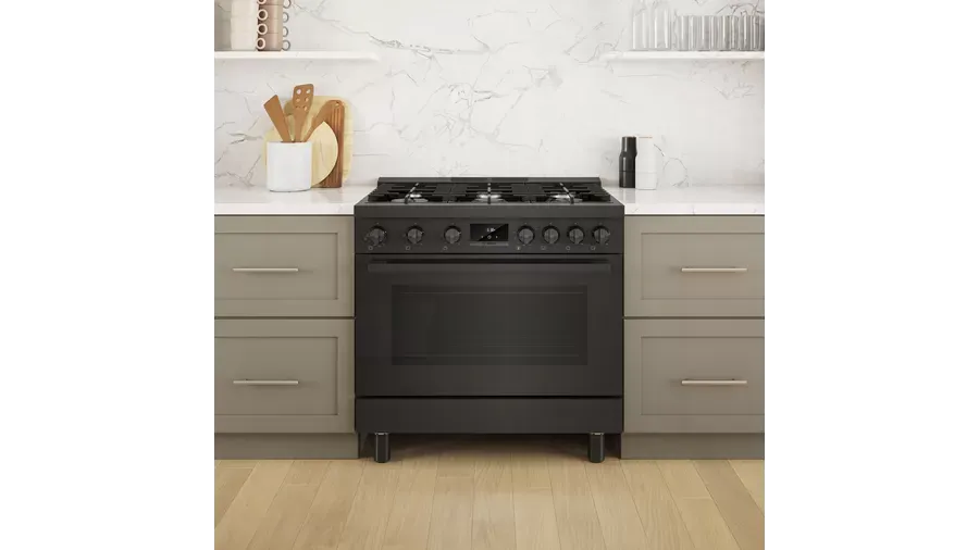Bosch 800 Series Industrial Gas Range - Black Stainless - HGS8645UC