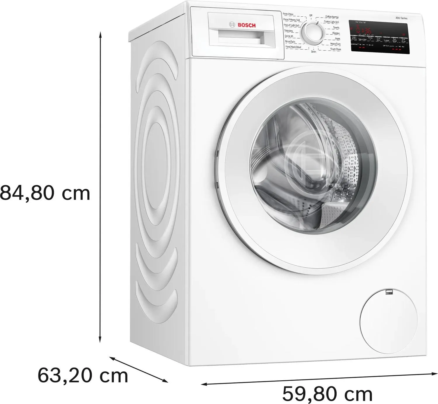 Bosch WGA14400UC 300 Series Compact Washer 1400 Rpm