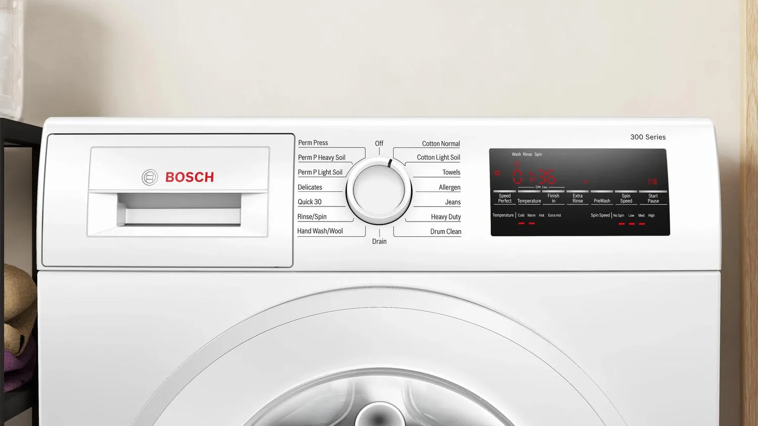 Bosch WGA14400UC 300 Series Compact Washer 1400 Rpm