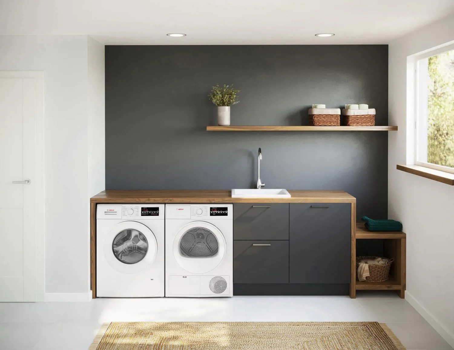 Bosch WGA14400UC 300 Series Compact Washer 1400 Rpm