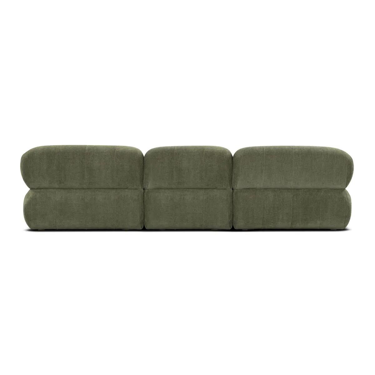 Bowie Textured Velvet 3 Seat Sofa (Olive)