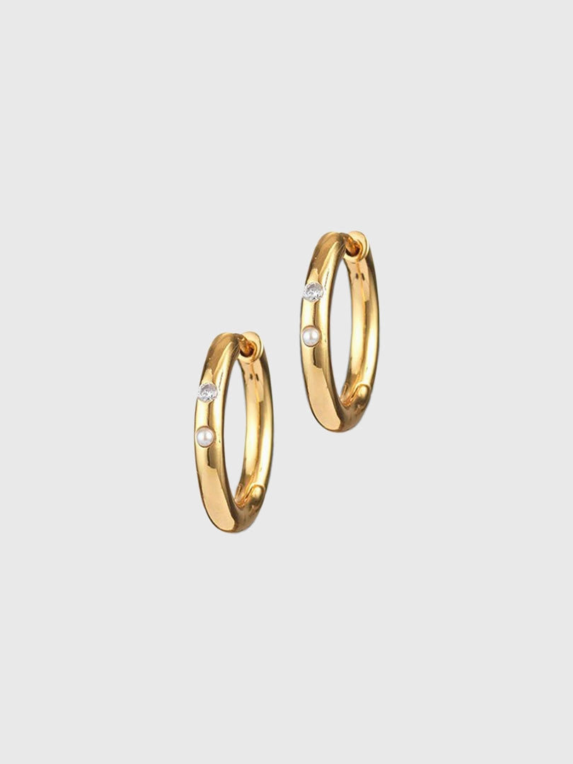 Brigitte Hoops In Brass With Gold Finish Todays Steal Hot Pick Deal