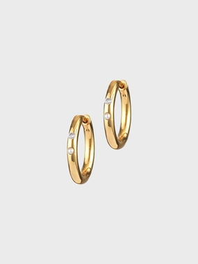 Brigitte Hoops In Brass With Gold Finish Todays Steal Hot Pick Deal