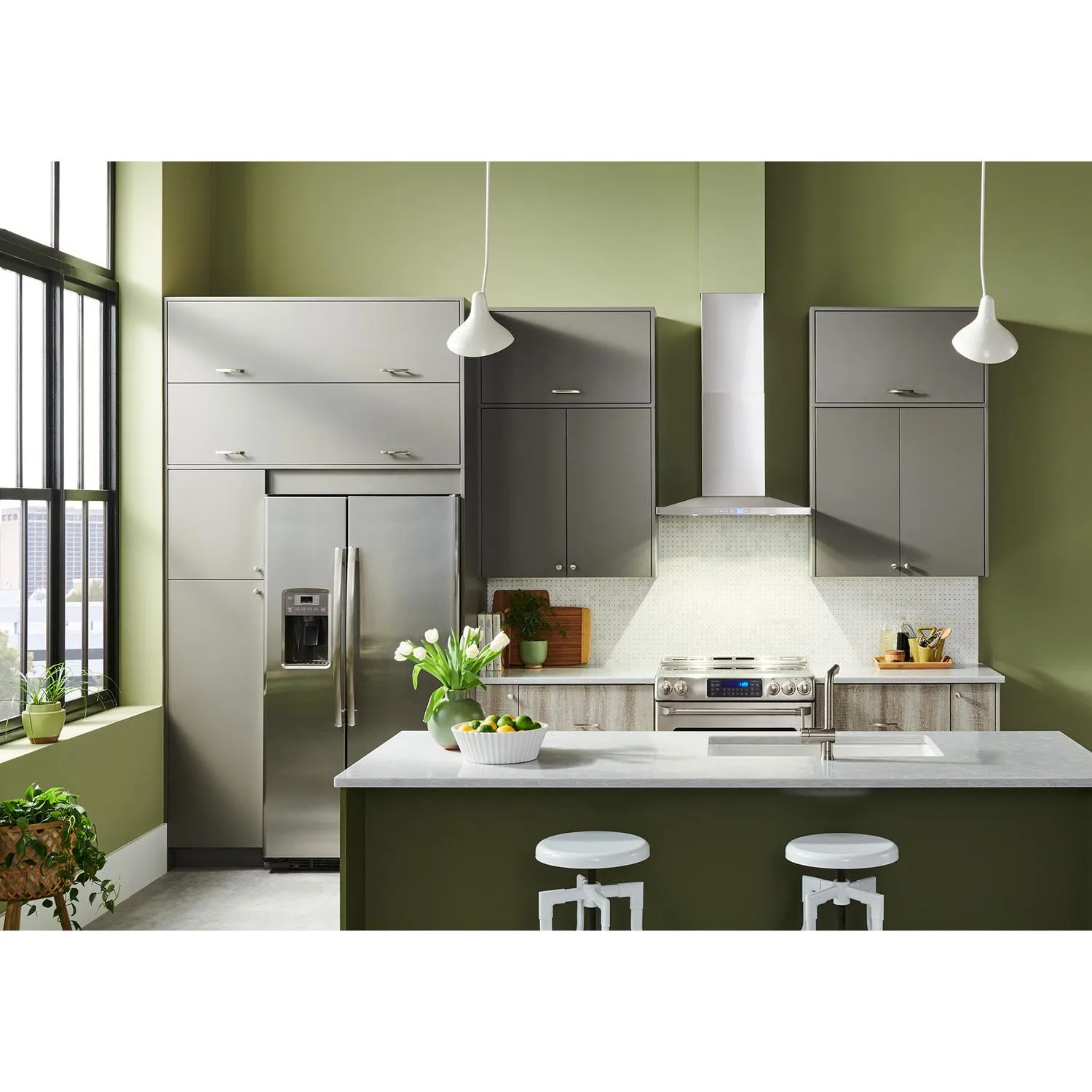 Broan BWS1304SS Broan?? 30-Inch Convertible Wall-Mount Low Profile Pyramidal Chimney Range Hood, 450 Max Cfm, Stainless Steel