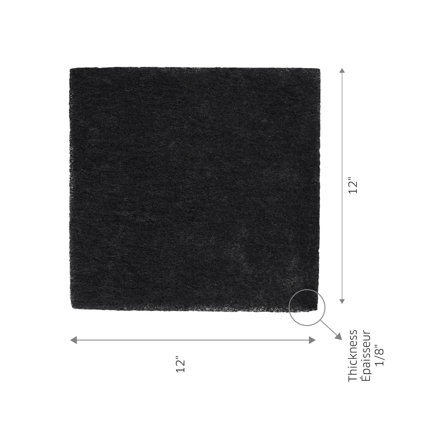 Broan HPFX1 Broan-Nutone? Genuine Replacement Charcoal Filter For Range Hoods, 10-7/8" X 10-1/2", Fits Select Models