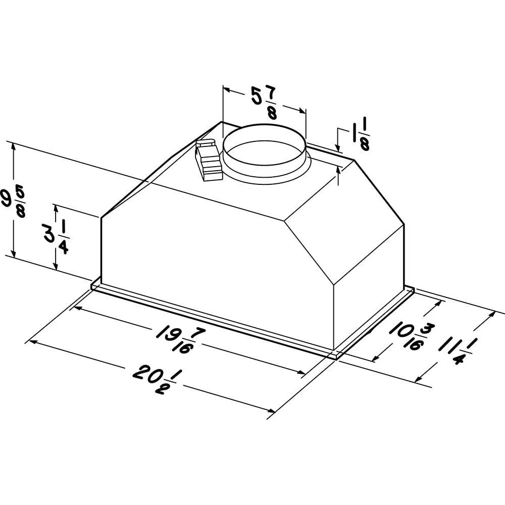 Broan PM500SS Broan?? 20-1/2-Inch Custom Range Hood Power Pack, Stainless Steel, 500 Cfm