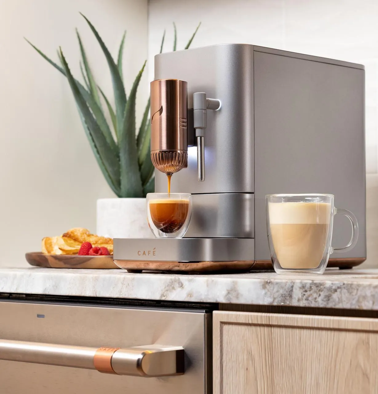 Cafe C7CEBBS2RS3 Caf&#8482; Affetto Automatic Espresso Machine   Frother