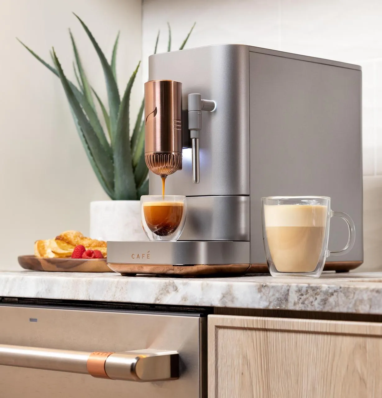 Cafe C7CEBBS2RS3 Caf&#8482; Affetto Automatic Espresso Machine   Frother