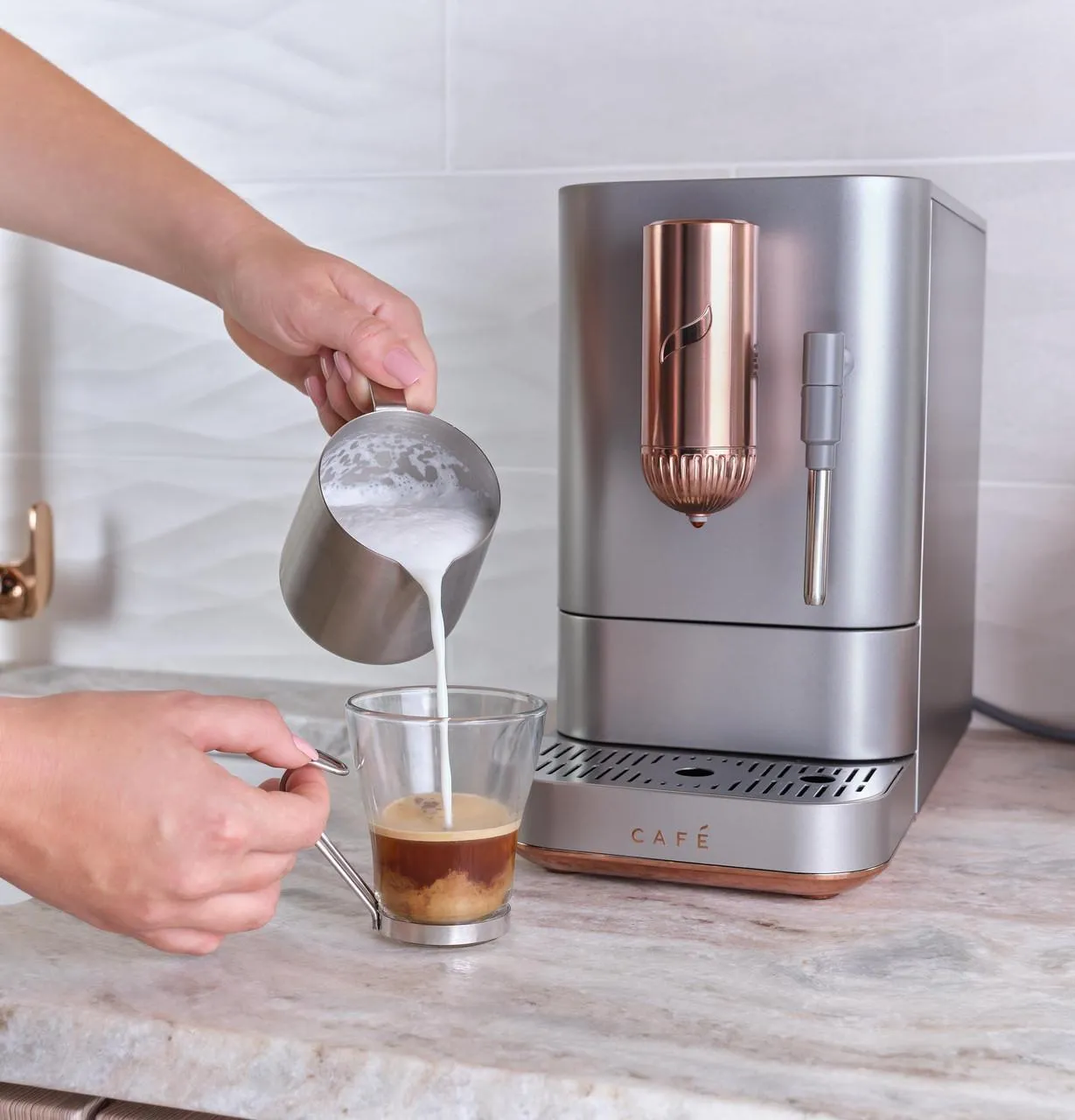 Cafe C7CEBBS2RS3 Caf&#8482; Affetto Automatic Espresso Machine   Frother