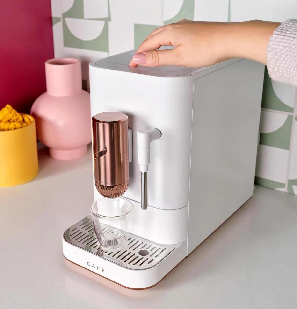 Cafe C7CEBBS4RW3 Caf&#8482; Affetto Automatic Espresso Machine   Frother