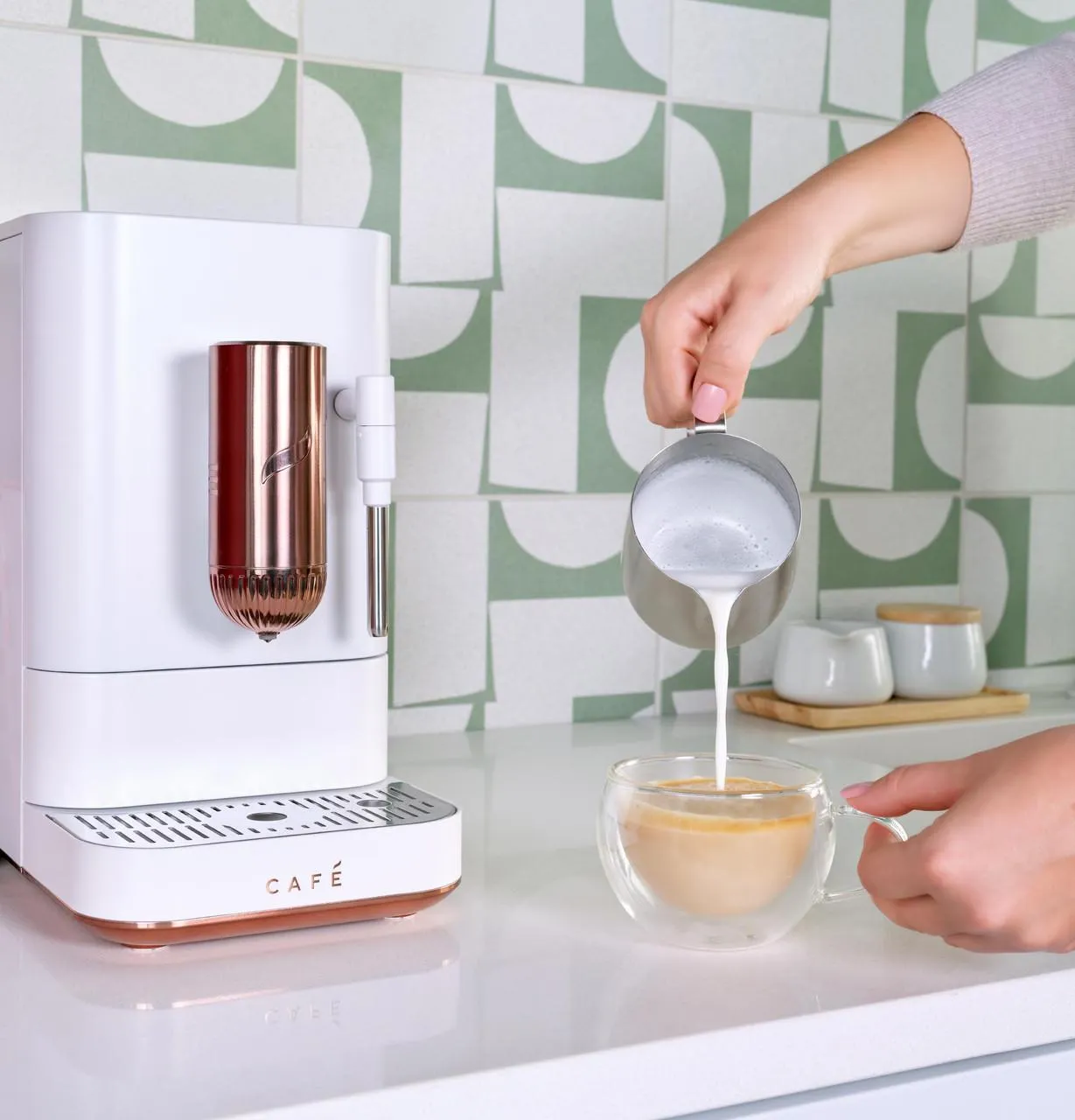 Cafe C7CEBBS4RW3 Caf&#8482; Affetto Automatic Espresso Machine   Frother
