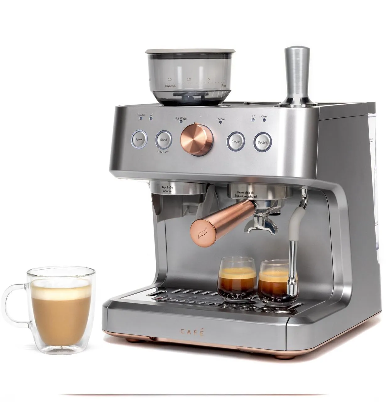 Cafe C7CESAS2RS3 Caf&#8482; Bellissimo Semi Automatic Espresso Machine   Frother