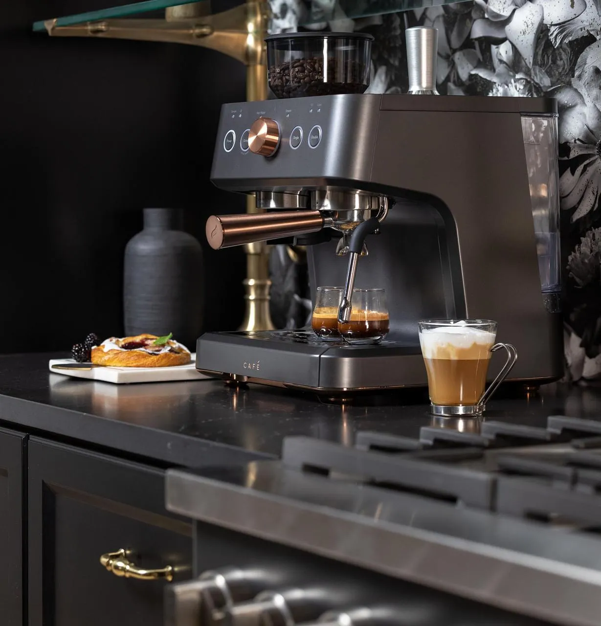 Cafe C7CESAS3RD3 Caf&#8482; Bellissimo Semi Automatic Espresso Machine   Frother
