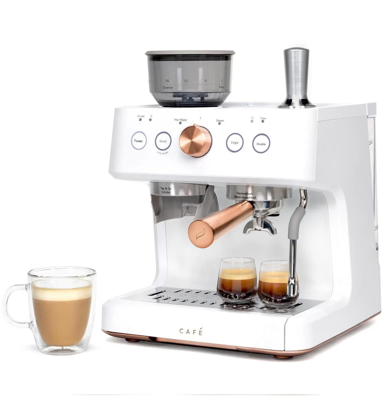 Cafe C7CESAS4RW3 Caf&#8482; Bellissimo Semi Automatic Espresso Machine   Frother