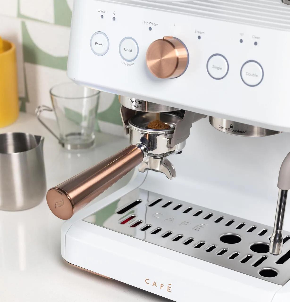 Cafe C7CESAS4RW3 Caf&#8482; Bellissimo Semi Automatic Espresso Machine   Frother