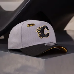 Calgary Flames Cap Black Yellow Uv / New Era 9Forty A-Frame Todays Best Deal
