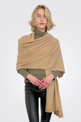 Cashmere Luxe Travel Wrap - Baby Camel Surprise Discount Today
