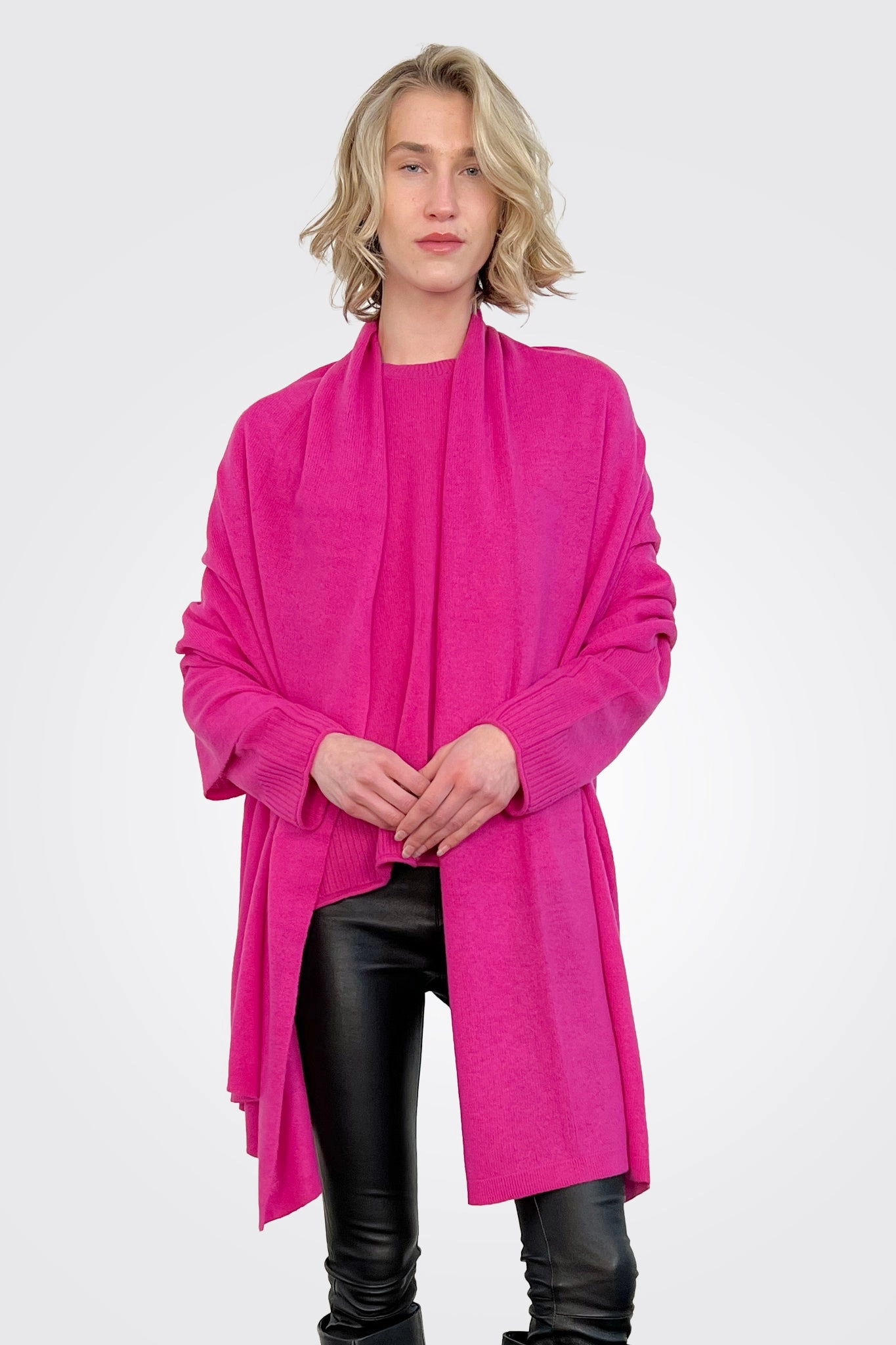 Surprise Discount Today Cashmere Luxe Travel Wrap - Dragonfruit