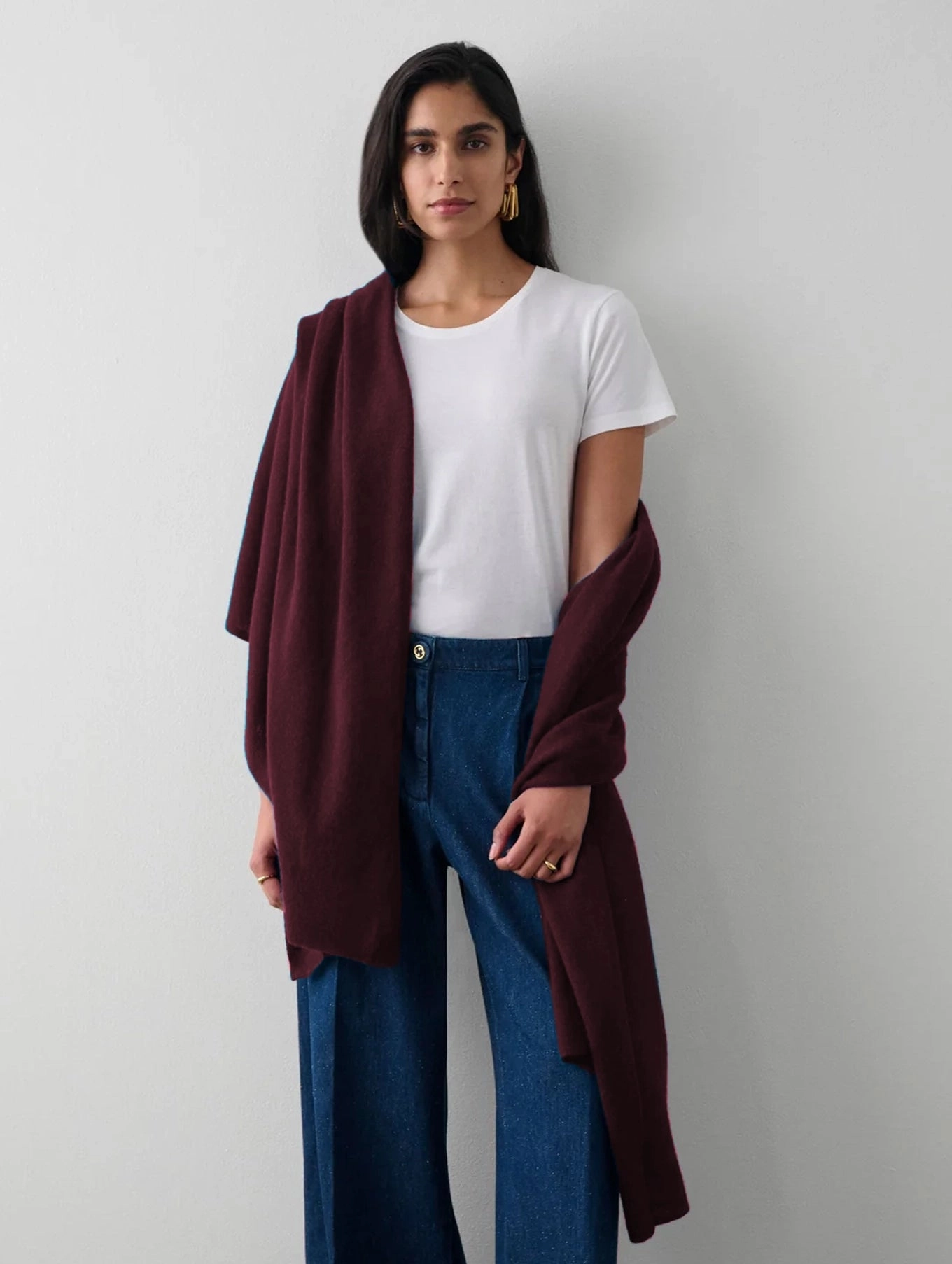 Cashmere Travel Wrap - Deep Beet Exclusive Holiday Deal Todays Hot Pick