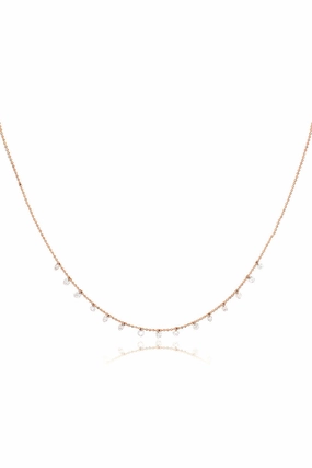 Grab Your Deal Today Today Only Discount Celeste 15 Floating Diamond Necklace In Rose Gold
