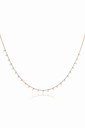 Flash Sale Alert Now Celeste 24 Floating Diamond Necklace In Rose Gold