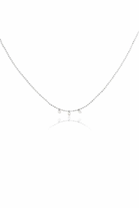 Exclusive Online Deal Surprise Discount Today Celeste 3 Floating Diamond Necklace In White Gold