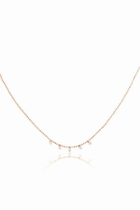 Shop the Savings Celeste 5 Floating Diamond Necklace In Rose Gold